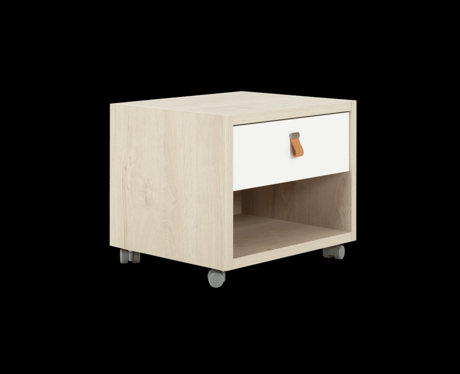 Kids Gautier Tables De Chevet | Bloc 1 Tiroir Sur Roulettes Lodge