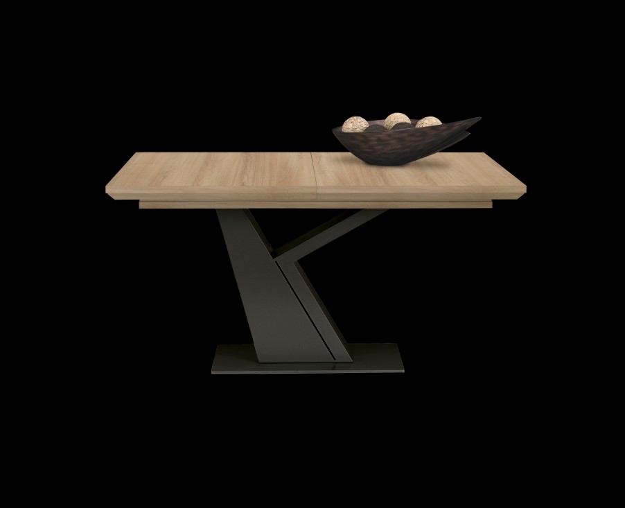 Produits Gautier Table A Manger Design Extensibles | Table Pied Noir "Y" Avec Allonge Setis